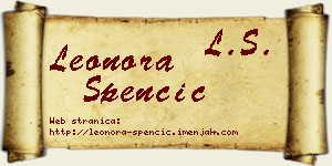 Leonora Spenčić vizit kartica